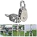 YAMASO,2Pcs 304 Stainless Steel M15 Silver Single Pulley Block Wire Rope Hanging Wire Towing Wheel