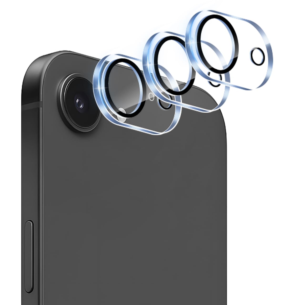 【3枚セット-国産旭硝子素材】 対応 iphone 16E / 17E カメラ保…