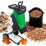 zhenmaster Powerful 2400W Electric Wood Chipper Garden Shredder with 50L...