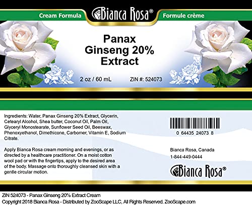 Miniatura 3 de Bianca Rosa Panax Ginseng 20% Extracto Crema (2 oz, ZIN 524073) - Paquete de 2