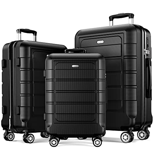 SHOWKOO-Luggage-Sets-Expandable-PCABS-Durable-Suitcase-Double-Wheels-TSA-Lock SHOWKOO Luggage Sets Expandable PC+ABS Durable Suitcase Double Wheels TSA Lock