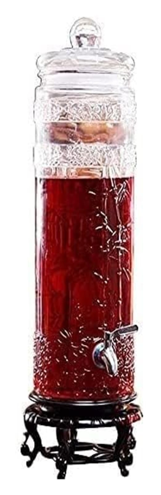 HCZKIUJY Drink Dispenser Beer Keg Glass Beverage Drink Dispenser With Leak-Free Spigot And Glass Lid (One Color 10L)