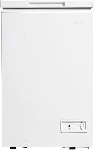 Danby DCF035A6WM 3.5 cu. ft. Square Model Chest Freezer DOE Front mounted mechanical thermostat: Easy to use, adjustable variable temperature range