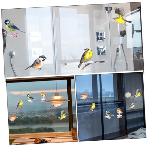 Pegatinas estáticas para ventanas Cabilock pack de 36 vinilos anticolisión de pájaros para cristal 8