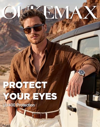 Image of Polarized Square Sunglasses for Men, UV400 Driving Golf