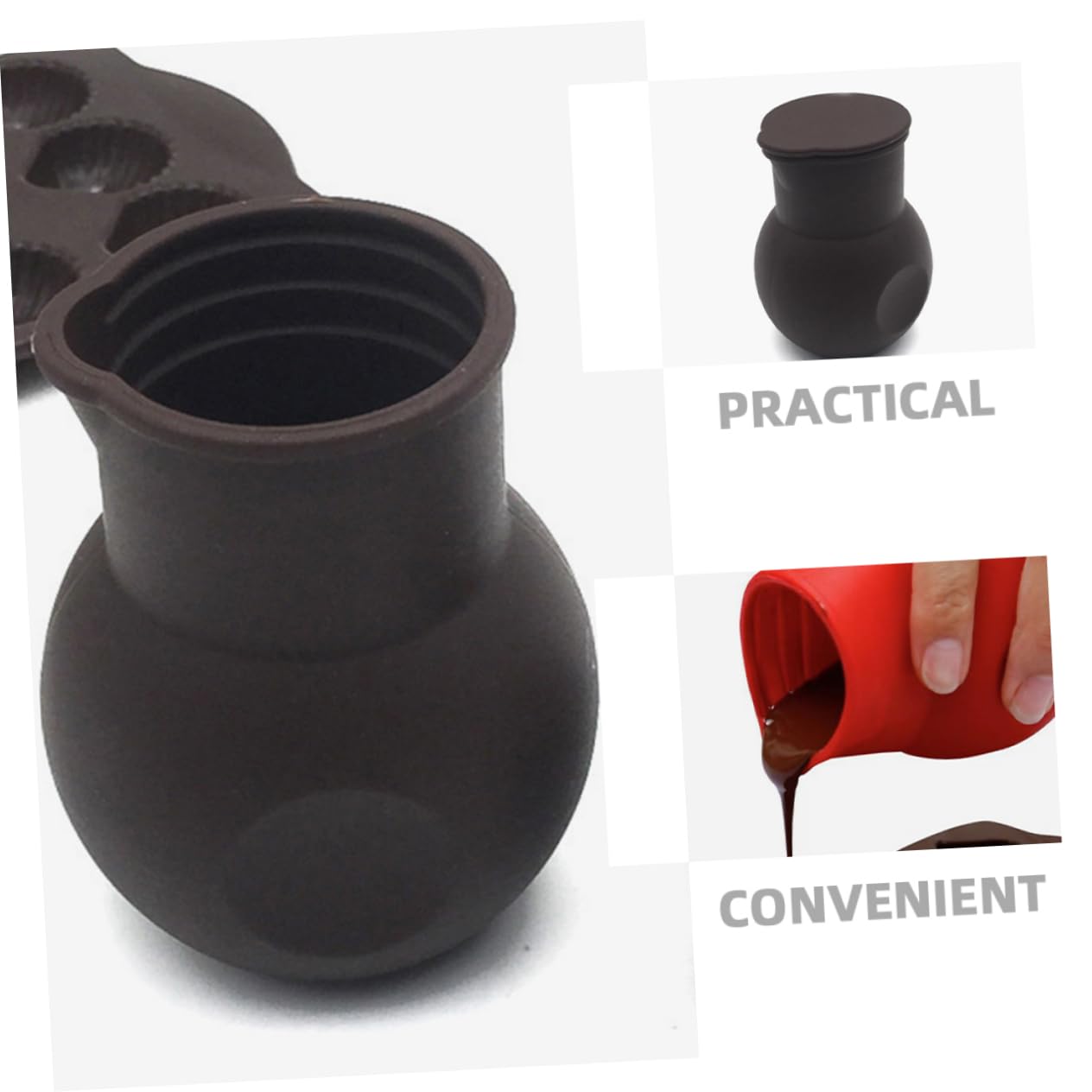 Cabilock 5 Sätze Silicone Schmelztopf Teilig Roter Schokoladenfarbener Schmelzbehälter Für Butter Mikrowellengeeignetes Backzubehör Für Diy Süßigkeiten Und Vielseitig 2 Stück * 5