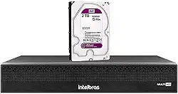 Dvr Gravador de Vídeo Intelbras MHDX 3116-C 16 Canais Full HD 1080p com Compressão H.265+ e Inteligência Artificial + HD 2TB Purple