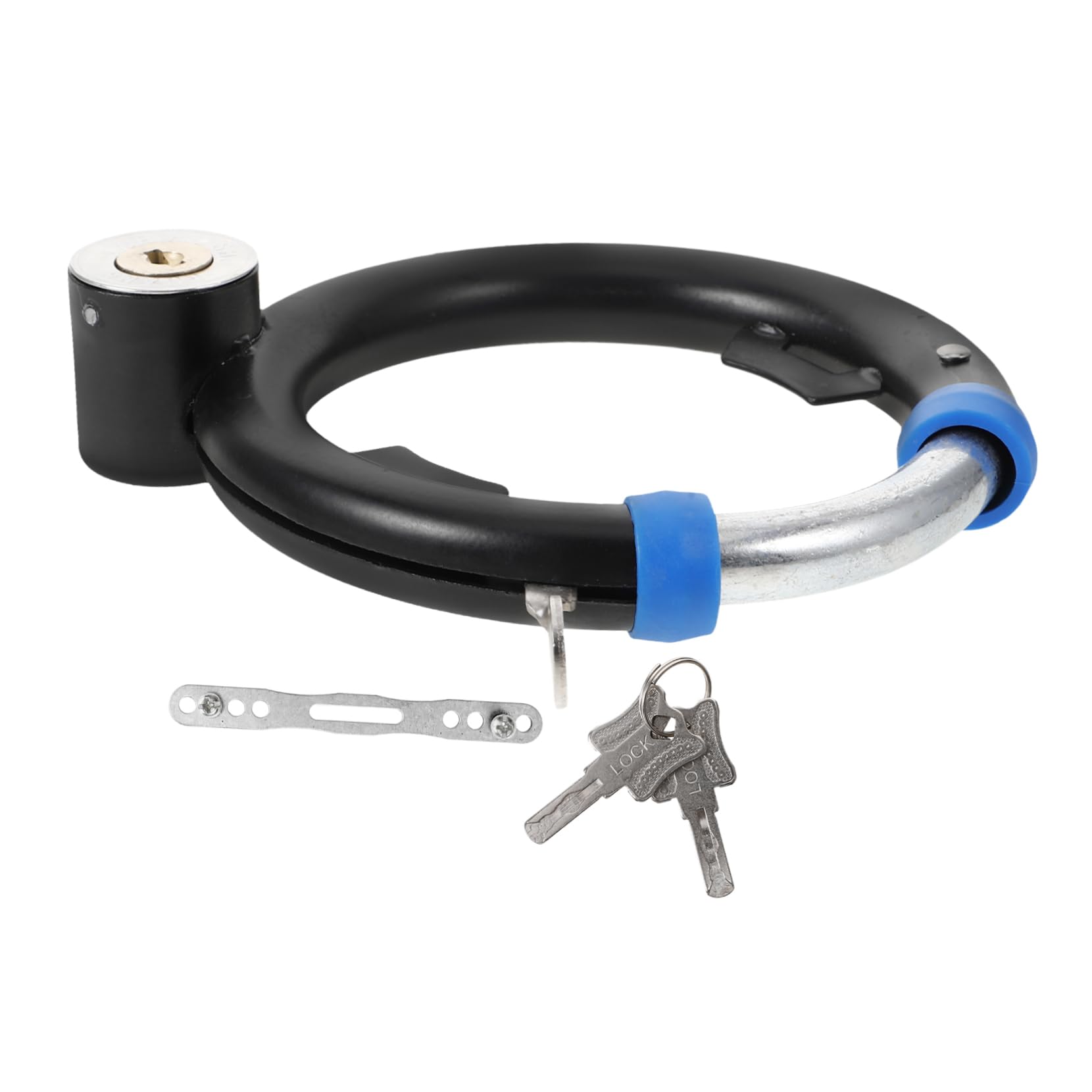 OSOLADY 1set Heavy Duty Bike Lock with Key Anti-Theft Circular Lock for Bicycles Electric Scooters Durable Stainless Steel Easy Installation for Mountain Bikes Motorcycles