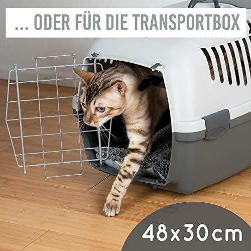 KaraLuna Hundematte 48 x 30 cm für daheim & unterwegs I Waschbar I 3 Größen erhältlich I Hundedecke Hundekissen gepolsterte Hundedecke für Transportbox