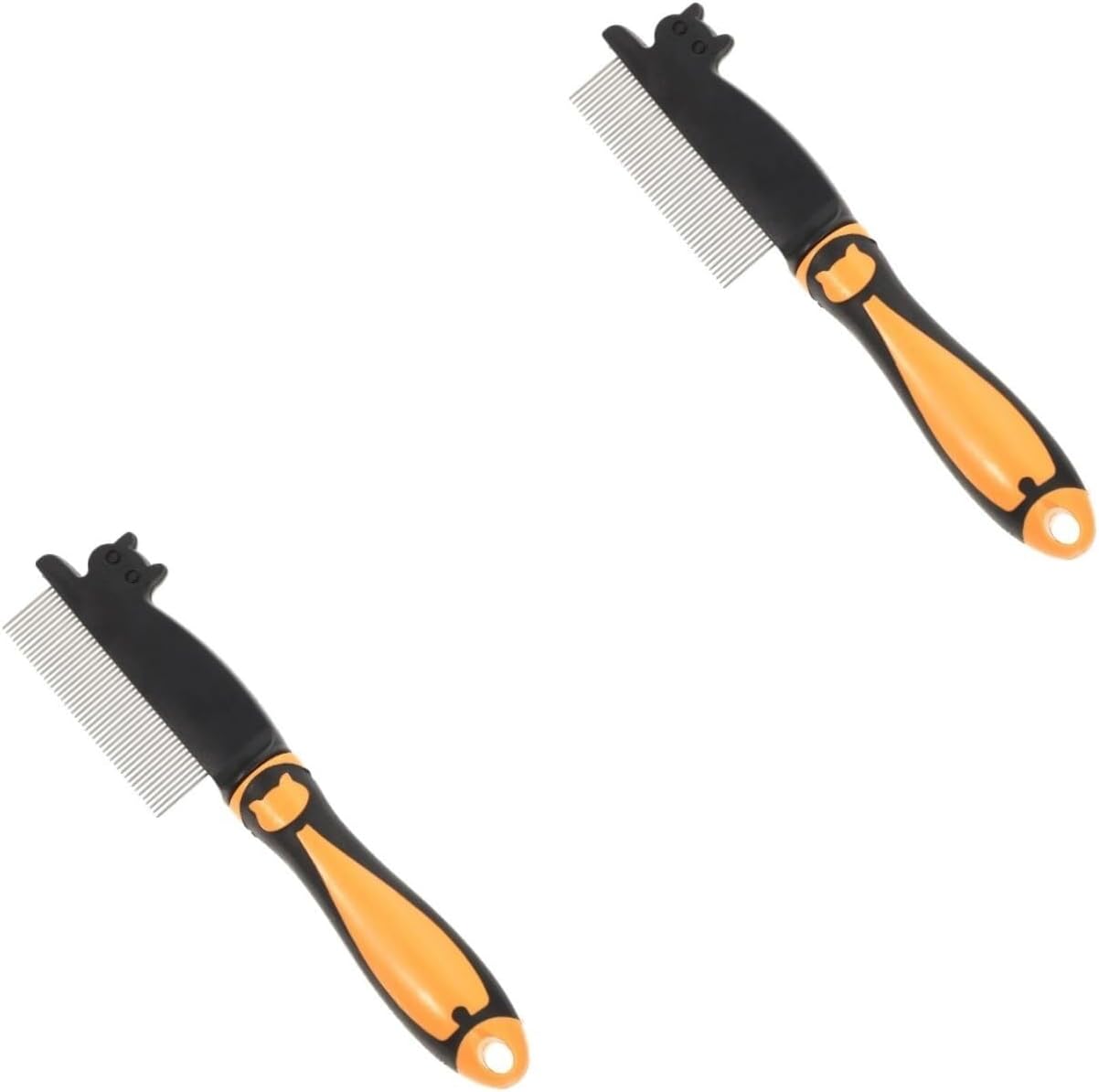 POLGDW 2pcs Dog Comb Dog Hair Brush Shedding Comb with Handle Compact Cat Hair Comb Pets Comb Multitools Dog Grooming Brush Cat Accessory Cat Hair Brush Portable Stainless Steel Row Comb