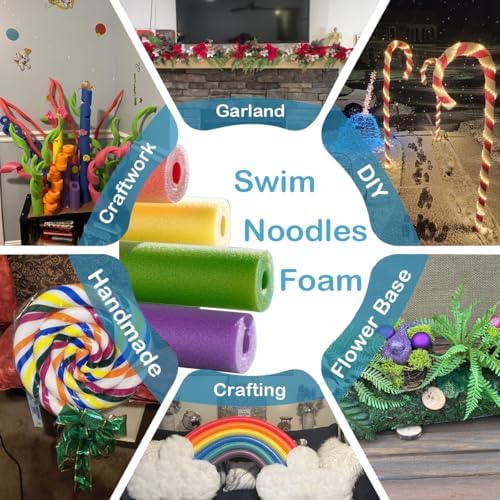 2pcs 60" Pool Noodles Foam Tube, 2.55" Hollow Floating Foam Noodle (Black) — view 3
