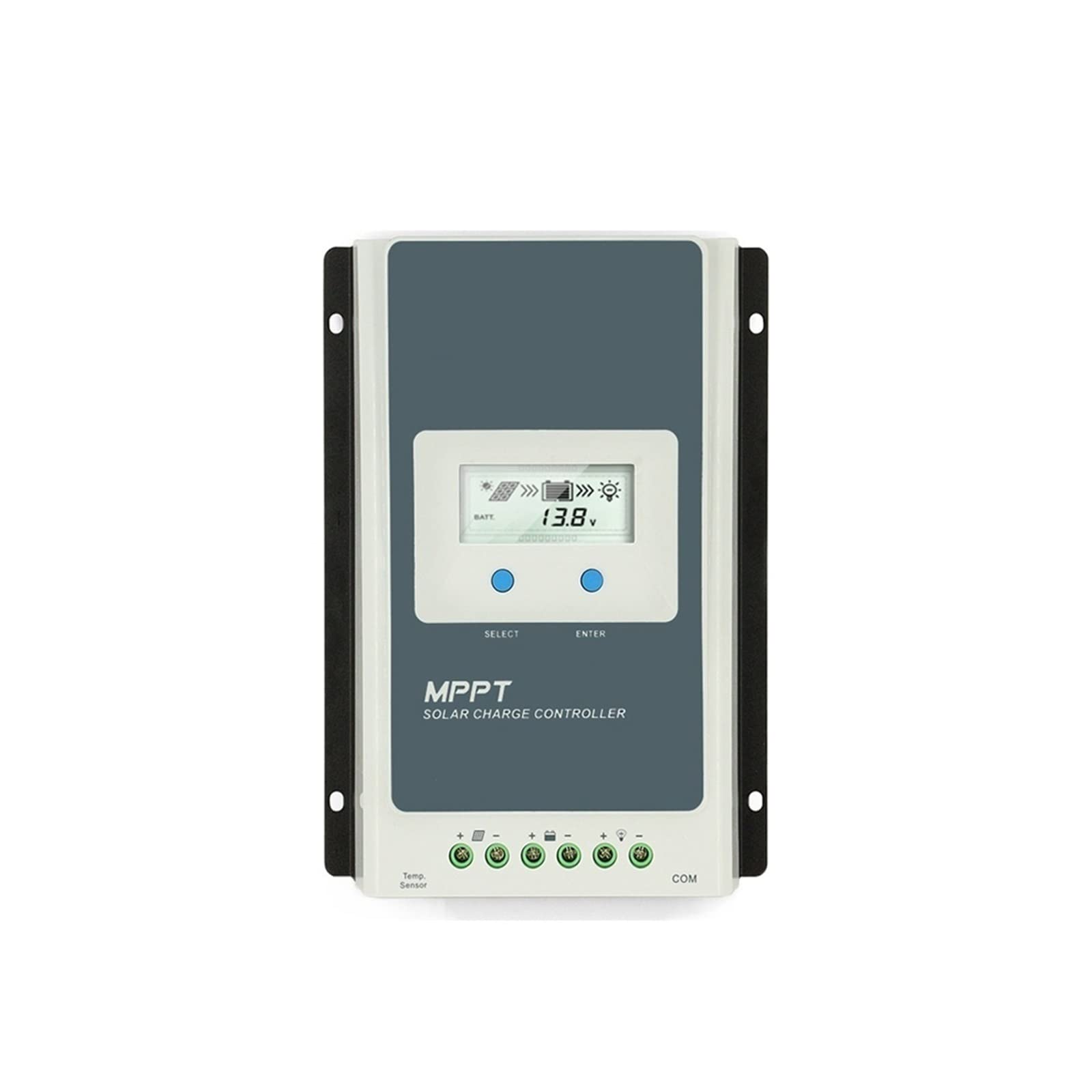 Solar Controller, Solar MPPT Charger Controller LCD 10A 20A 30A 40A Regulator 12V 24V for Lead Acid Gel Sealed Flood Lithium Battery