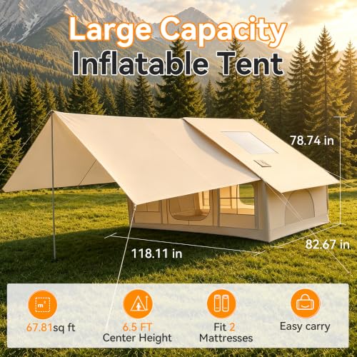 Wixeeua Inflatable Tent with Skylight miniatura 2