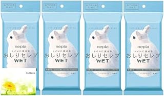 【4袋セット】おしりセレブ ウエット WET 無香料 お出かけ用 携帯用 水分たっぷり トイレに流せる ポケットティッシュ付