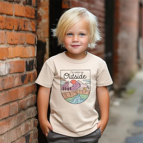 I'd Rather Be Outside Toddler Shirt - Summer Nature Lover Adventure Gift - Cute Boys & Girls Natural Toddler Youth Graphic Tee4