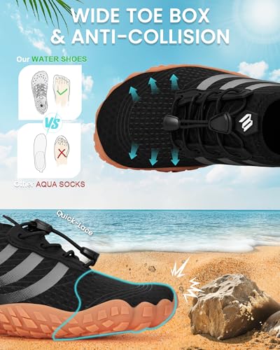 Image of Water Shoes for Women Men Quick-Dry Barefoot Shoes Breathable Aqua Socks for Swim Beach River Pool Lake Hiking Surfing Kayaking