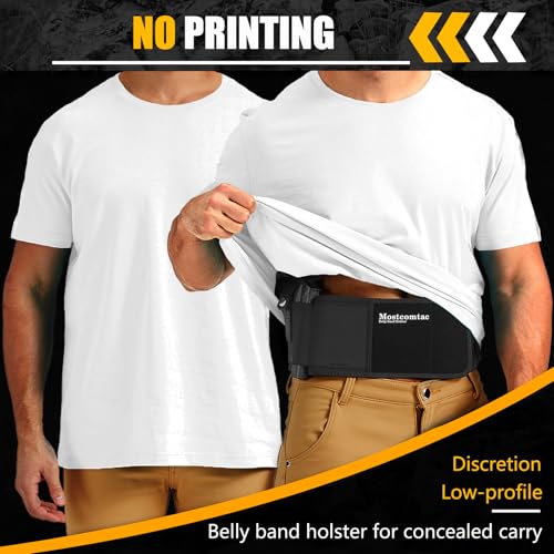Mostcomtac HOLSTER 01 Belly Band Holster For Concealed Carry - Mostcomtac Gun Holster For Men And Women, Breathable Waistband Holster Fits Glock 19 17 42 43X thumb #3