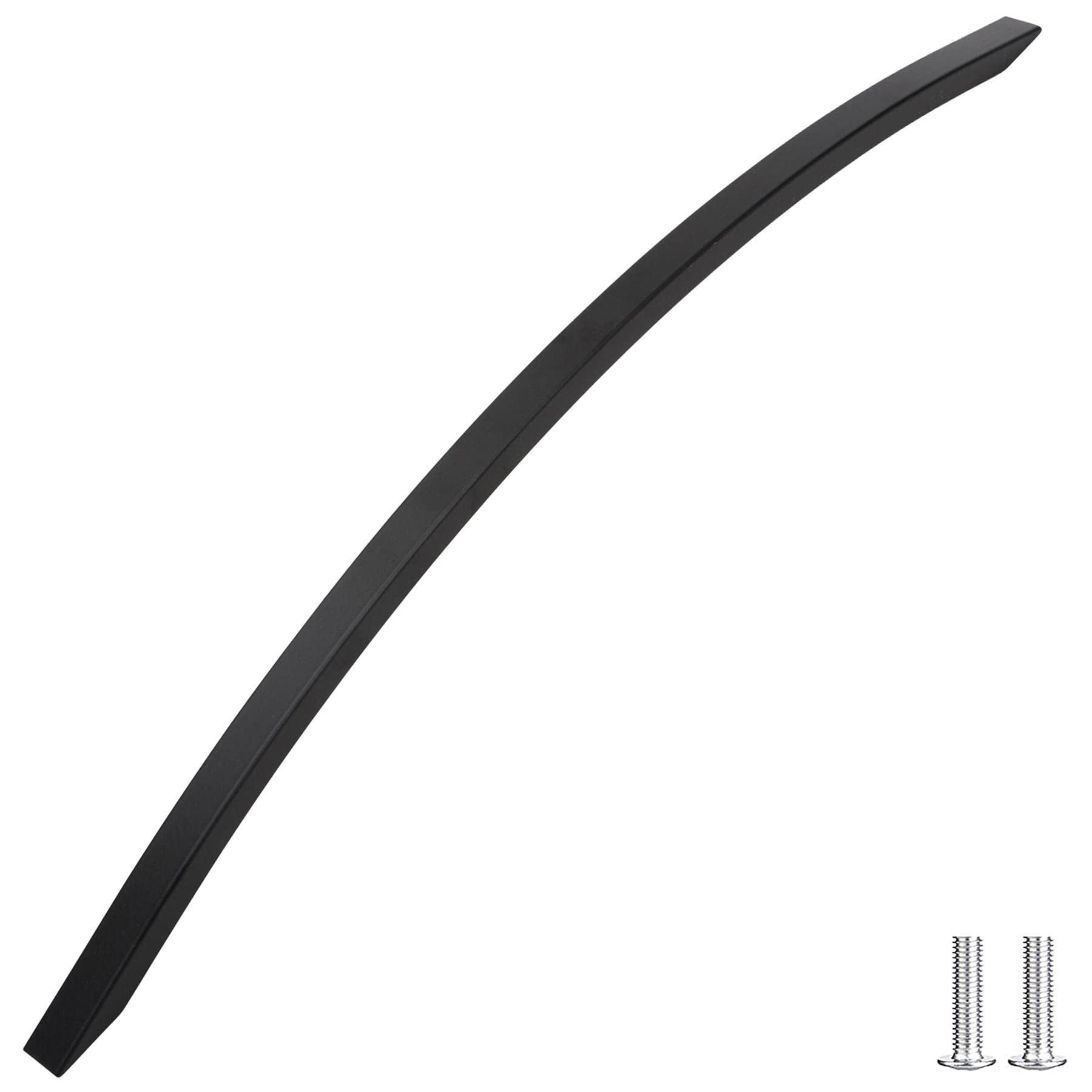 Decoranddecor Matt Black Slimline Kitchen Door Handles Cabinet Pulls Sleek Design - Smooth Lines 320Mm