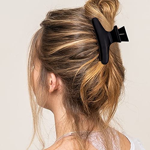 24 Pack Butterfly Clamps Hair Claw Clips Salon Hair Clips for Sectioning, Styling, Cutting, Coloring Large Pro Hair Clips Butterfly Hairdressing Hair Accessories for Women Girls (Black) - Thumbnail 2