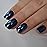 High Shine Punk False Metallic Light Blue Fake Nails Short Acrylic Nail Tips Reflective Mirror Nail Art Manicure Tool