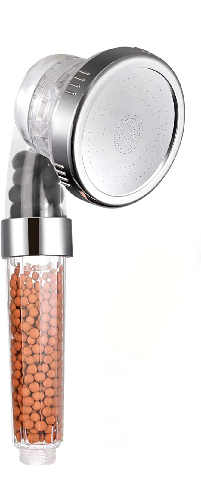 Essential Shower Head Handheld High Pressure Water Saving 3 Modes Adjustable Filter Showerhead for Hard Water Low Water Pressure Contains Additional Replaceable Stone