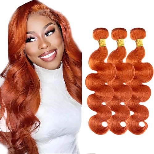 #350 Orange Bundles Body Wave Bundles Human Hair...