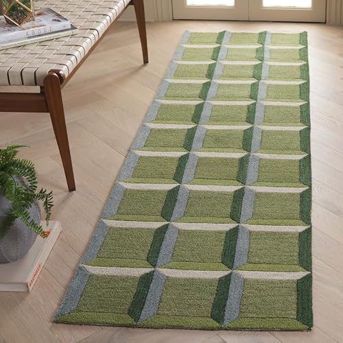 Image of Hand Tufted Wool Carpets Anti Shedding Rug Modern Carpets for Living Room Size 3x5 Feet