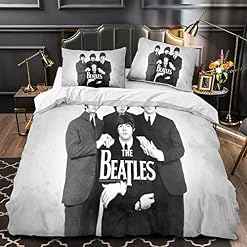 The Beatles Ensemble De Literie De 3D , Ensemble De Housse De Couette en Microfibre Confortable Et Doux De 3,Fermeture… - Les Beatles, Paul McCartney, John Lennon, RIngo Starr, George Harrison The Beatles Ensemble De Literie De 3D , Ensemble De Housse De Couette en Microfibre Confortable Et Doux De 3,Fermeture… – Image 3