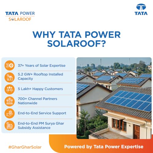 Image of Tata Power Solaroof 3.54kWp - 3kW-1ph On-Grid Solar Kit | Mono PERC Bifacial Panels | High-Efficiency Grid-Tied Inverter | W /O Structure Kit Price Only | PM Surya Ghar Subsidy Eligible