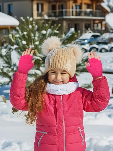 Image of Geyoga 6 Pairs Kids Fingerless Gloves