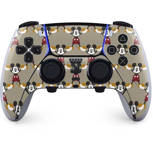 Skinit Decal Gaming Skin Compatible with PS5 DualSense Edge Pro Controller - Officially Licensed Disney Mickey Mouse Logo Pattern Design