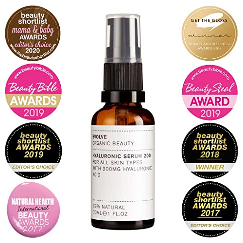 Evolve Organic Beauty Hyaluronic Serum 200 l Organic Hyaluronic Acid Serum - Suitable for All Skin Types (30ml) - Image 2