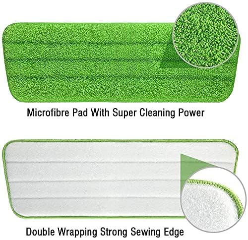 Image of Microfiber Spray Mop Replacement Pad 3 Pcs, Washable Reusable Mop Head Cleaning Cloth, Floor Cleaning Microfiber Pads for Spray Mop, Flat Mop, Hardwood, Tile, Laminate, Wooden Floors