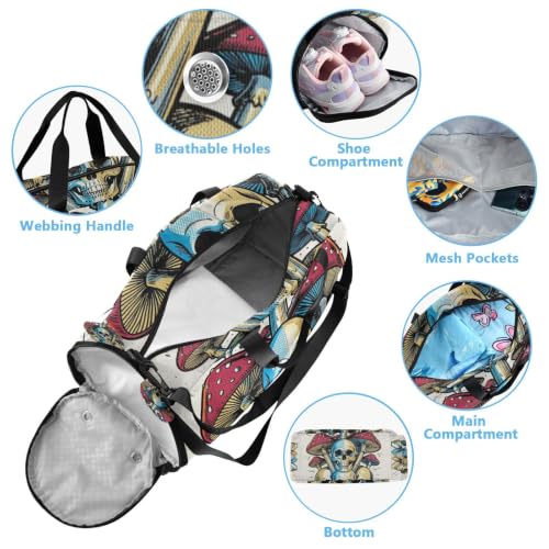 Bolsa de deporte multifuncional goth con compartimento para zapatos de niños 4