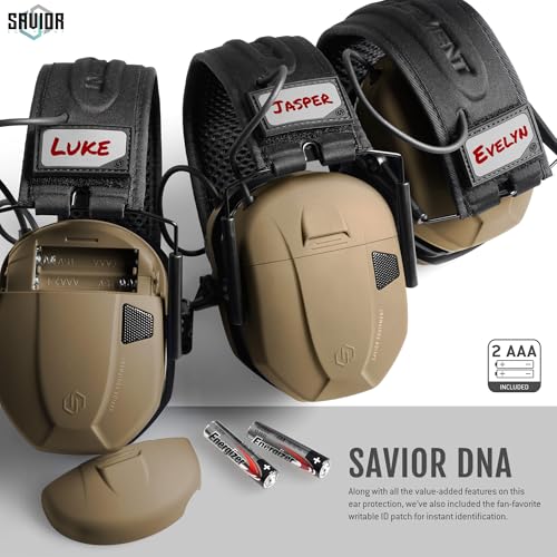 Image of Savior Equipment Apollo Electronic Earmuffs For Shooting w /Gel Ear Pads, 24dB NRR, Noise Cancelling Ear Protection Headset