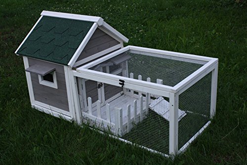 Elmato 11019 Kaninchenstall,Hasenstall,Entenstall,Hühnerstall mit Freilauf 150 cm