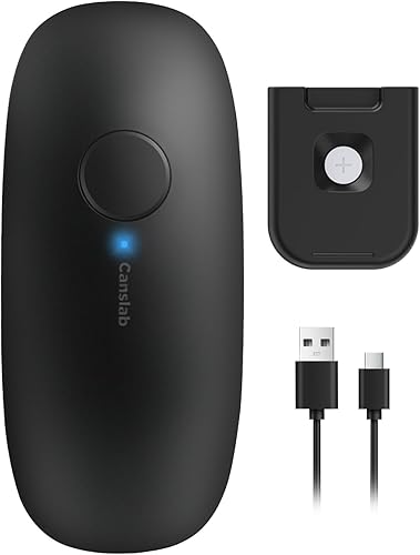 Canslab Abrelatas eléctrico recargable para cocina para personas mayores con artritis, abrelatas automático con batería USB para cualquier tamaño de