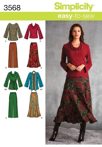 Simplicity Sewing Pattern 3568 Miss/Plus Size Sportswear, AA (10-12-14-16-18) by Simplicity Creative Group Inc - Patterns