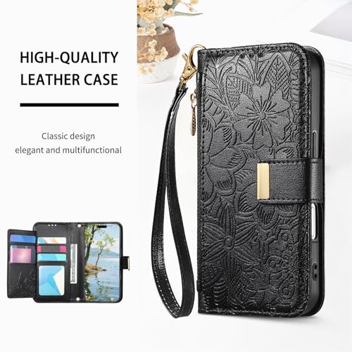 Protège-écran et étui portefeuille Galaxy A26 5G fermeture éclair robuste - 2