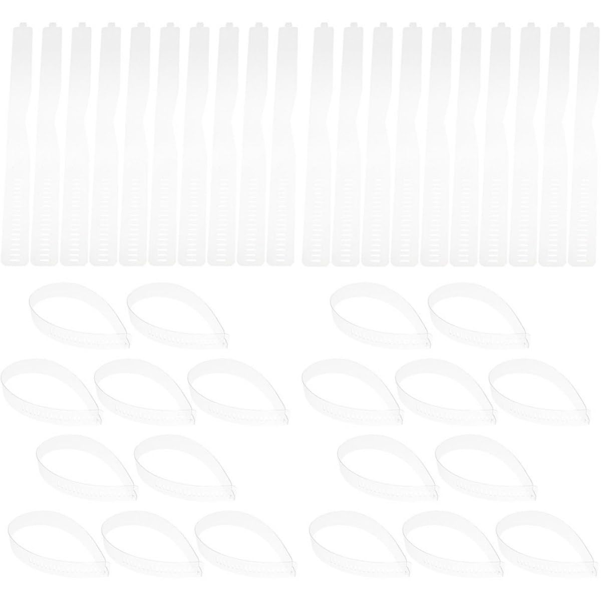 Alipis 80 Pezzi Rinforzi Colletto Camicia in Plastico Bianco Supporti Pratici per Colletto Camicia Uomo 47x3,5 Cm