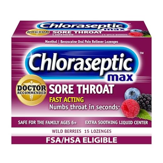 Chloraseptic Max Strength Sore Throat Lozenges, Wild Berries, 15 Count, 1 Pack