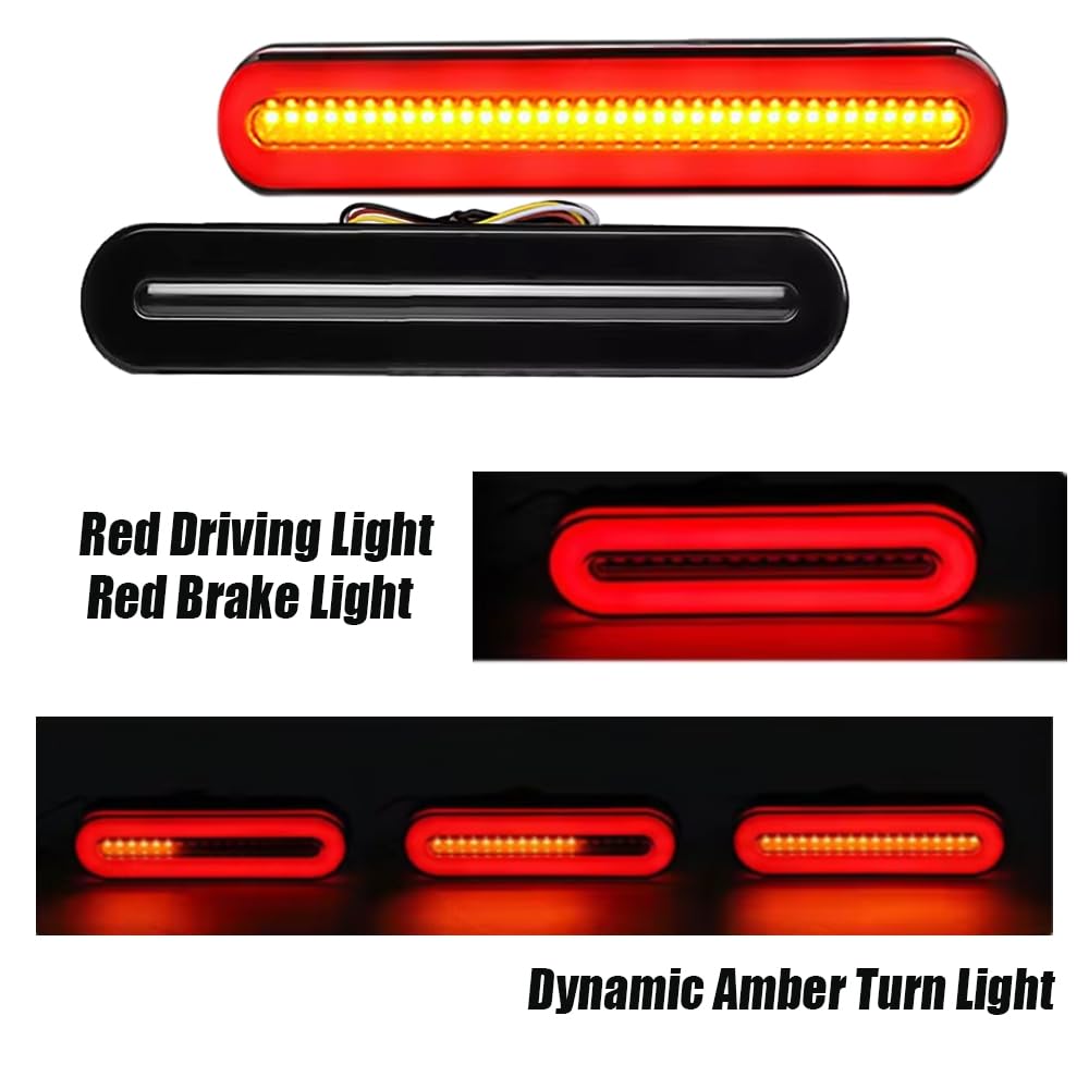Riloer tylne światło 100 diod LED, kierunkowskazy, światła hamowania, zapasowe tylne światła, 2 sztuki, światła hamowania, tylne światła LED 12-24 V DC, kierunkowskazy, do samochodów dostawczych