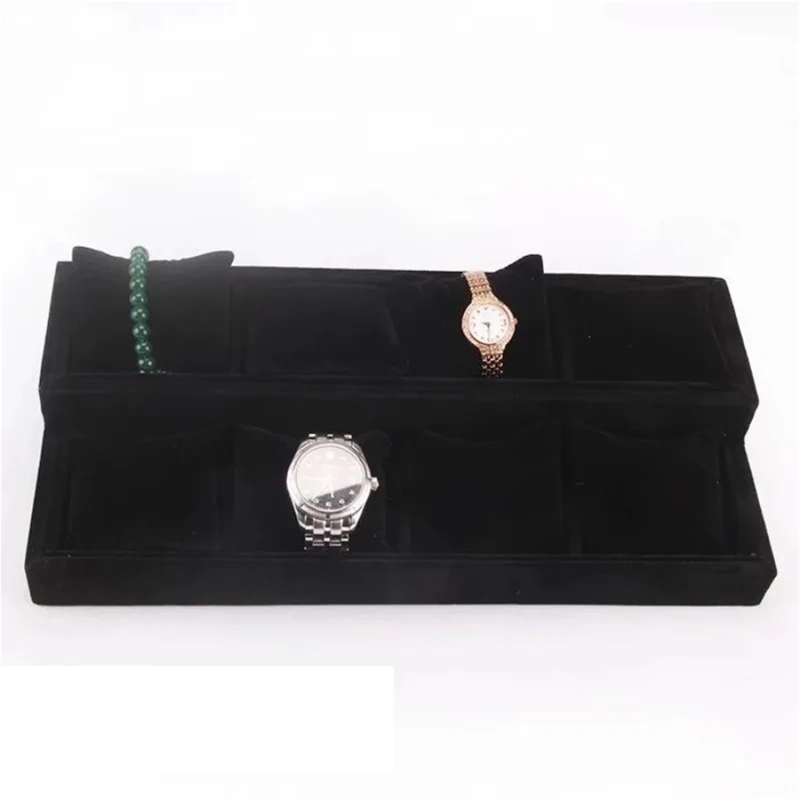 Flannel Jewelry Display Tray Watch Storage Organizer for Watches Bracelets