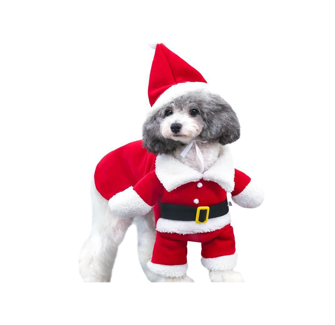 Evetin Hundekostüm Warm - Weihnachts Halloween Mantel Mit Kapuze Für Haustiere