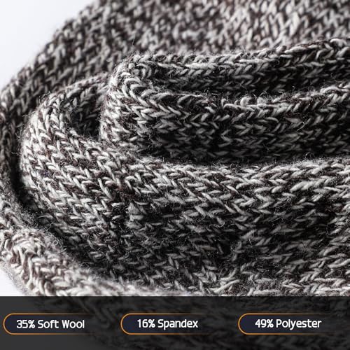 Image of Wool Socks for Women - Womens Wool Socks Winter Sock for men Warm Thick Knit Soft Vintage Casual Crew Sock