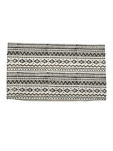 Image of miah decor Cream-Coloured Black Geometric Rectangle Cushion Covers