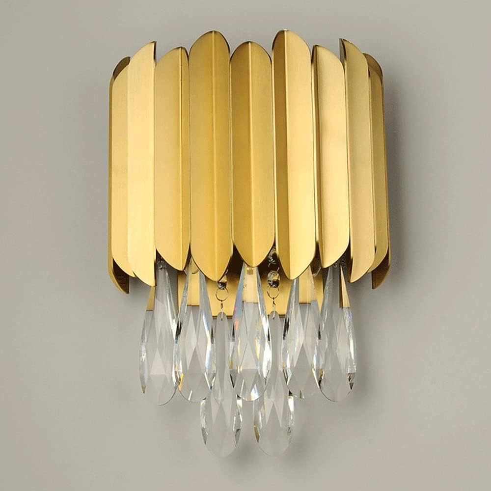 Lámpara de pared cristal, lámpara dorada, elegante, iluminación decorativa for vestidor,Candelabros