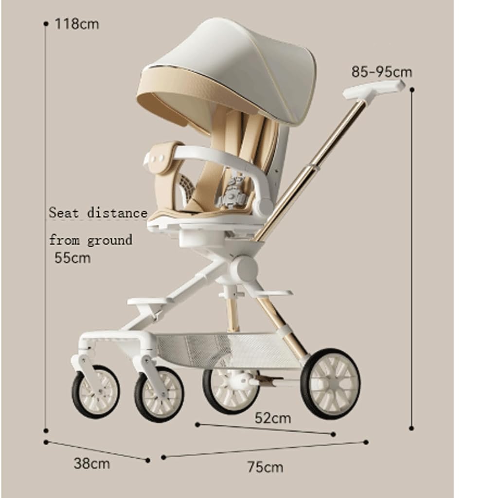 Baby Walking-Werkzeug - Leicht und Faltbares Klick Falten Kinderwagen mit Sitz- und Liegefunktion