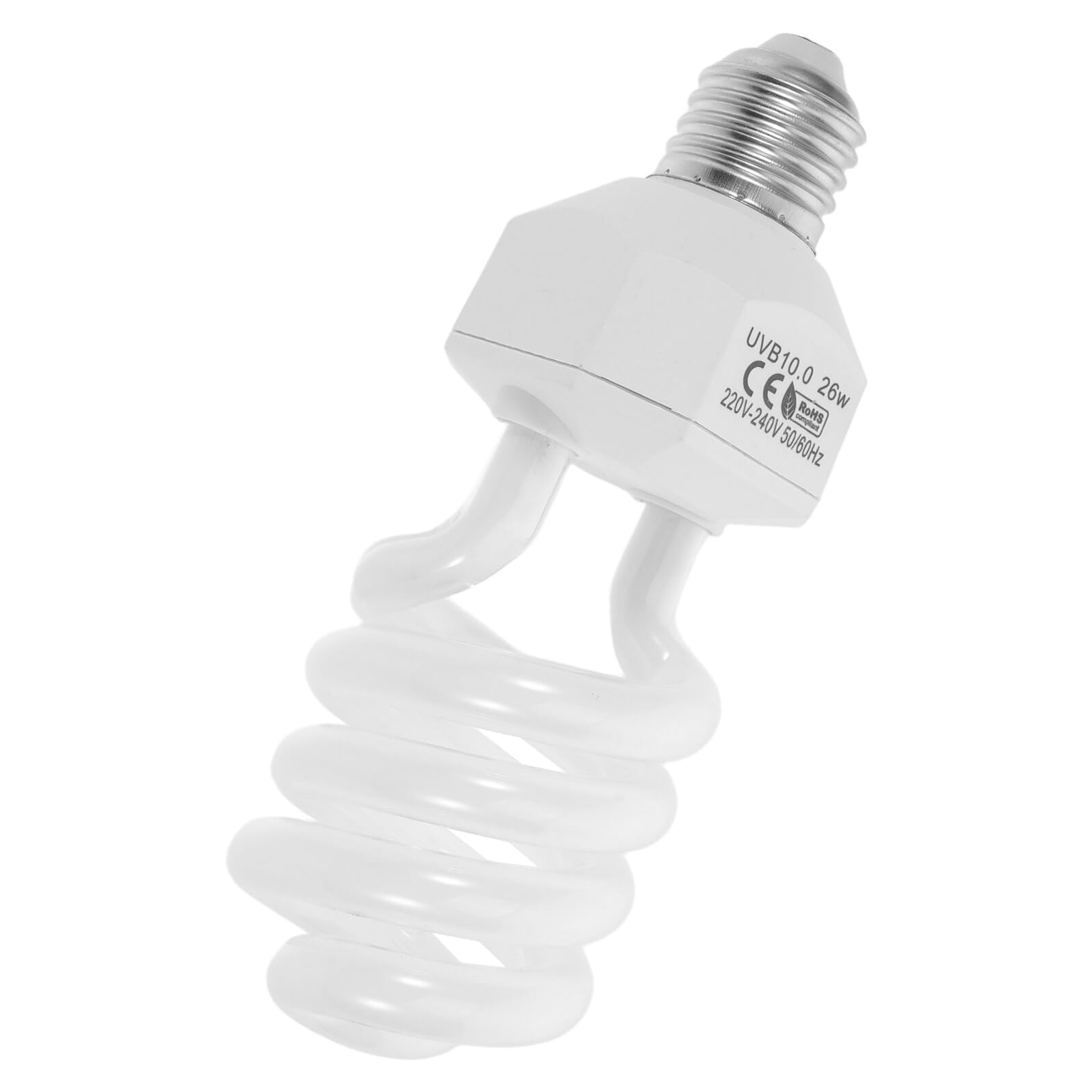 Hemobllo Lámpara Uvb para Reptiles Luz Ultravioleta 10w y 26w para Terrarios de Dragón Barbudo y Tortugas, Vidrio y Metal para Iluminación Uniforme en Terrarios Desérticos
