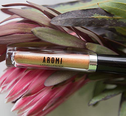 Aromi Metallic Matte Liquid Lipstick | Shimmery Finish, Vegan, Cruelty-Free, Long-Lasting, (Gold Digger) #TOP1